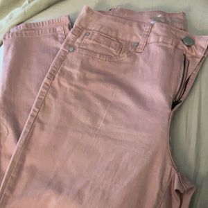 High rise booty shaper rose stretch pants size 10